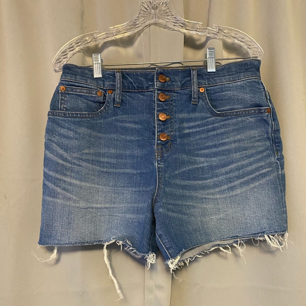 MADEWELL high rise button fly denim shorts Size 30